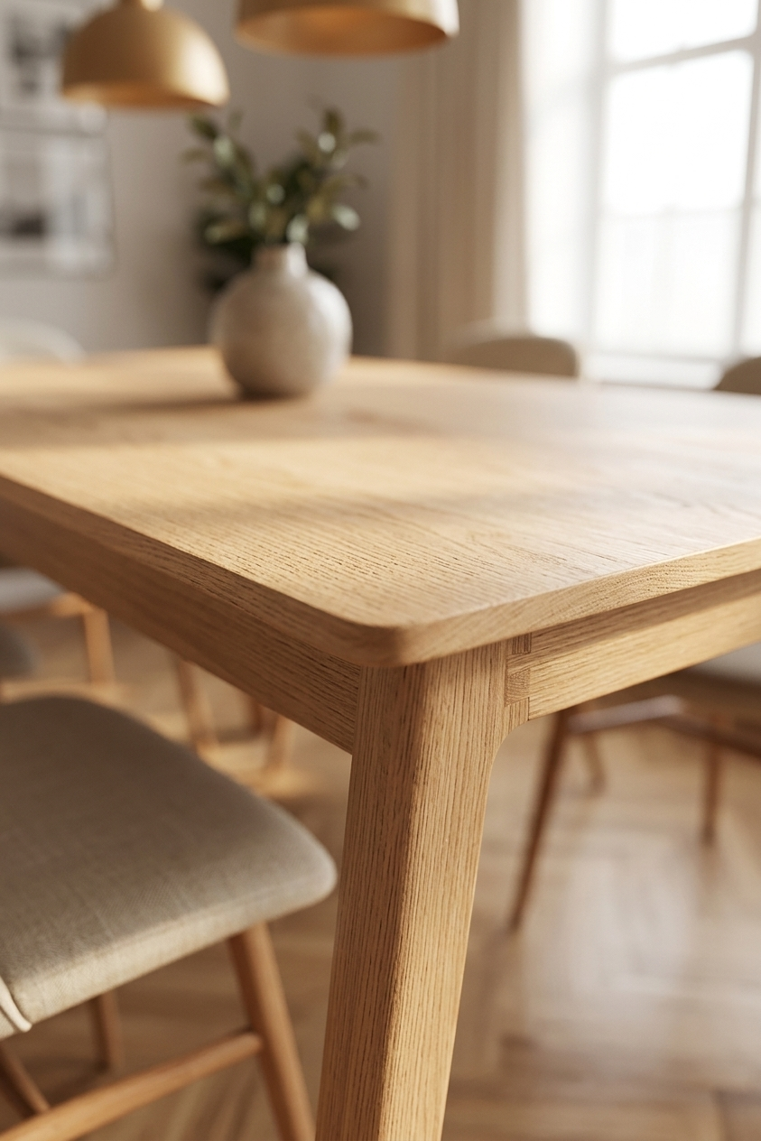 Odense Konik Ayak Masif Çam Yemek Masası