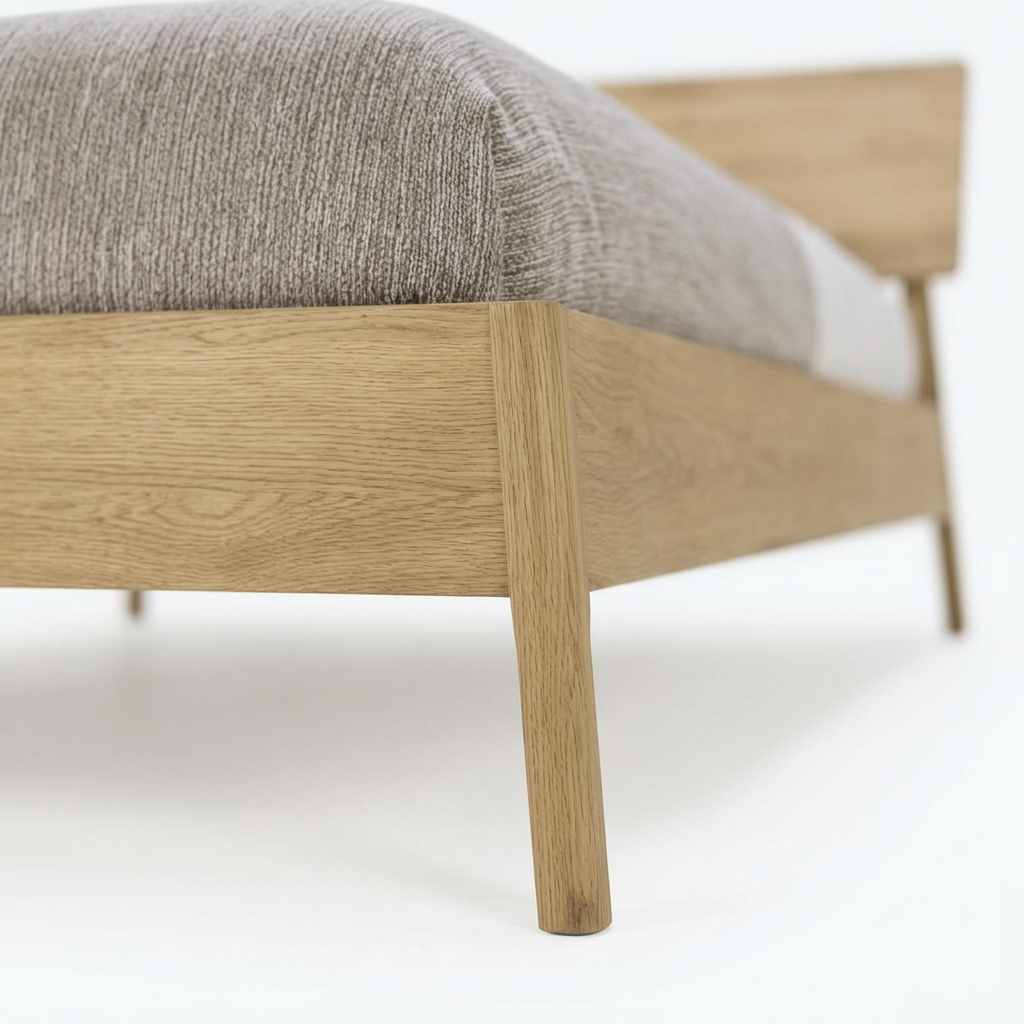 Lyra Minimalist Masif Meşe Karyola