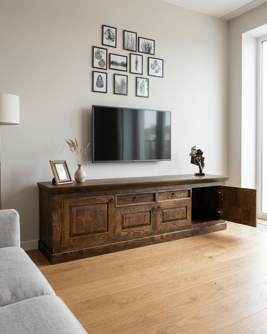 Masif Ahşap TV Sehpası - Atelier İstanbul