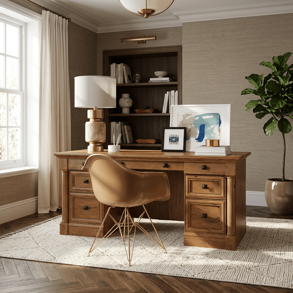Masif Kayın Yönetici Ofis Masası - Atelier İstanbul