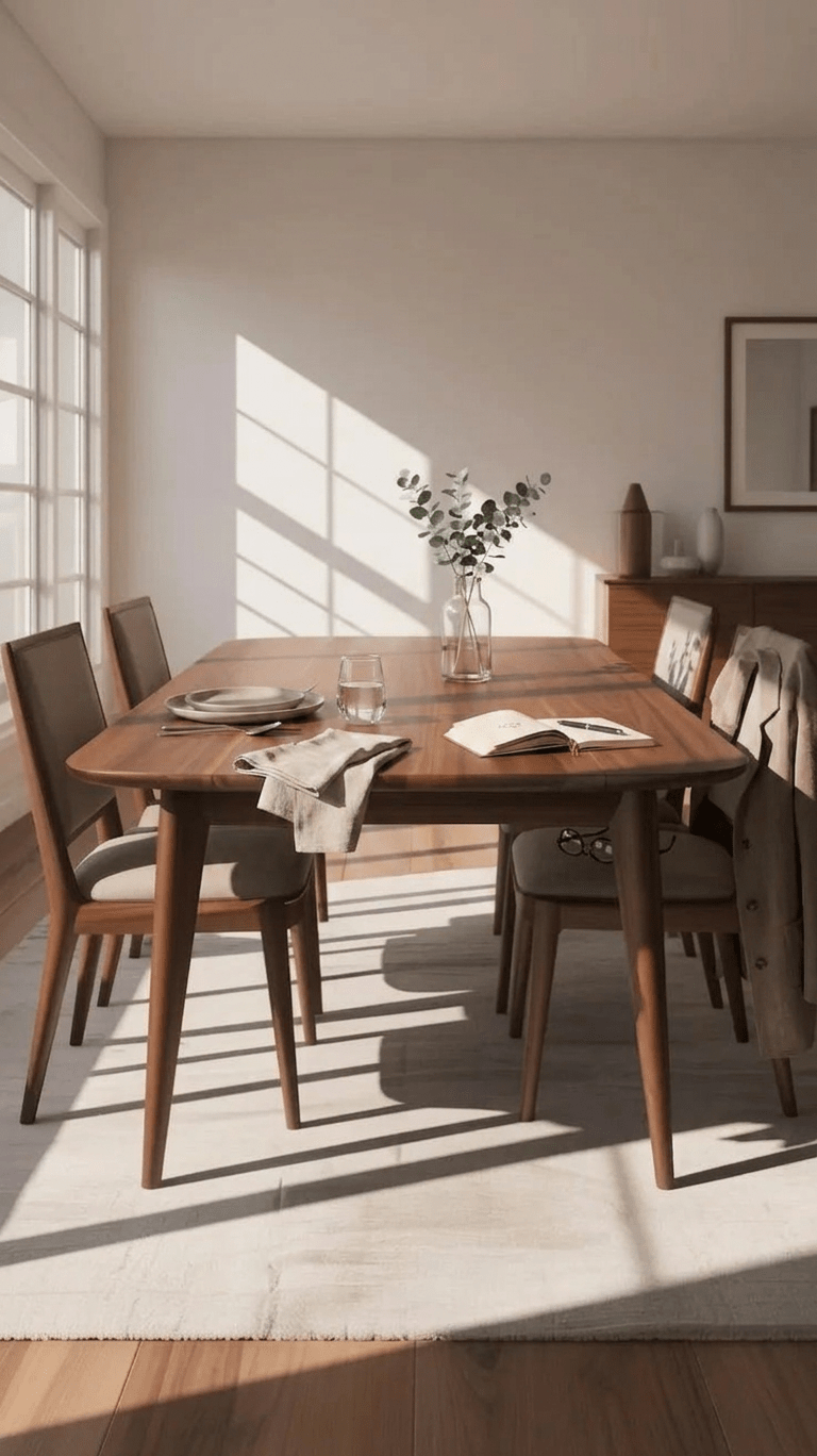Mid-Century Masif Ceviz Yemek Masası - 175x90 cm | Atelier Istanbul - Atelier İstanbul