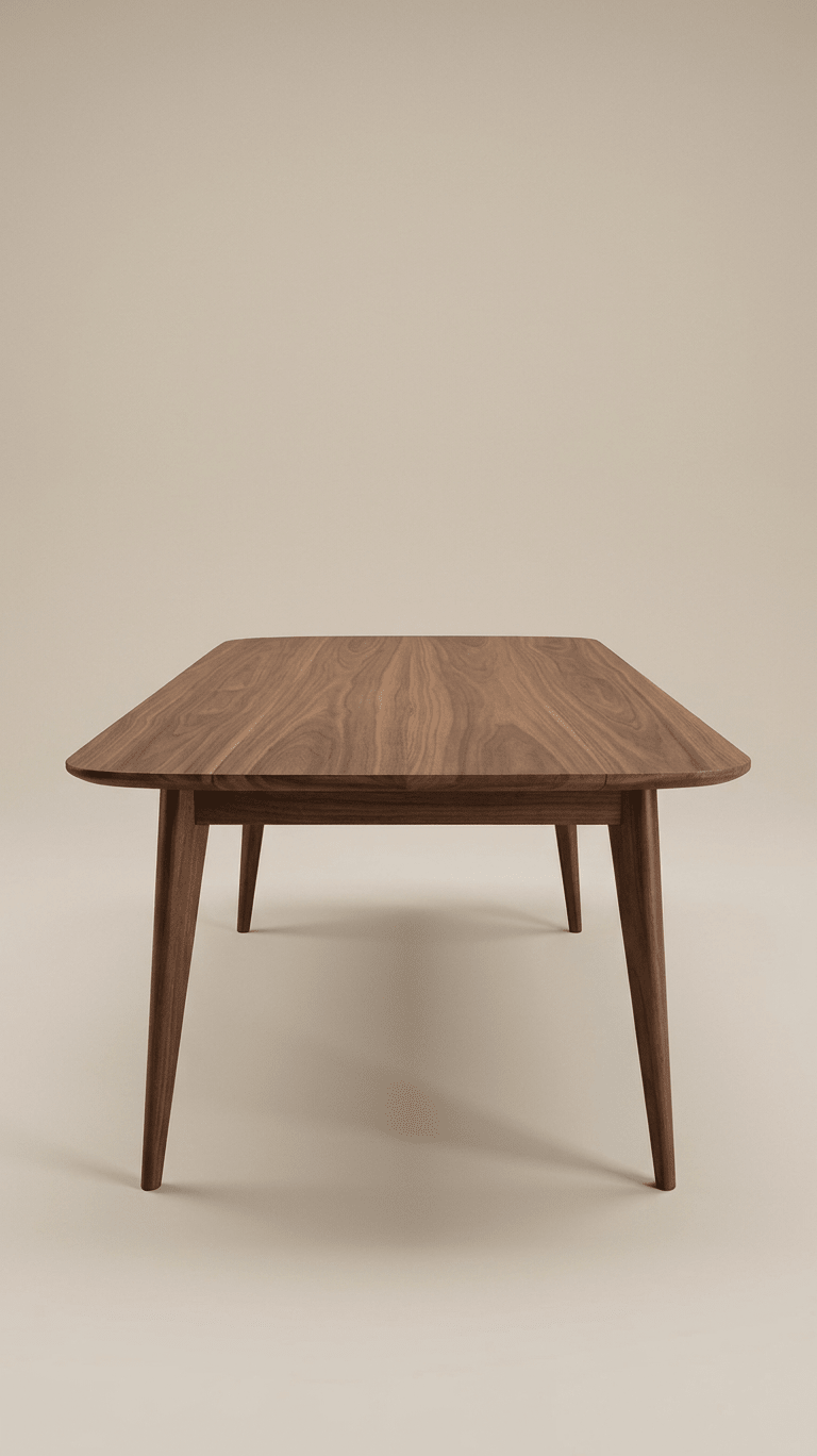 Mid-Century Masif Ceviz Yemek Masası - 175x90 cm | Atelier Istanbul - Atelier İstanbul