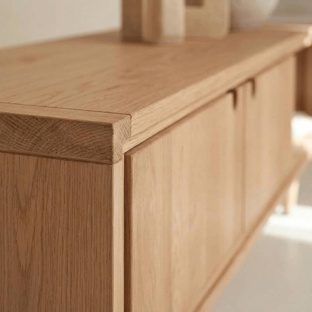 Minimalist Masif Kayın Ahşap TV Ünitesi - Atelier İstanbul