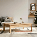 Modern Blok Ayaklı Masif Çam Orta Sehpa - Atelier İstanbul
