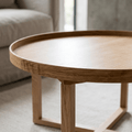 Nordic Tray Masif Meşe Yuvarlak Orta Sehpa - Atelier İstanbul