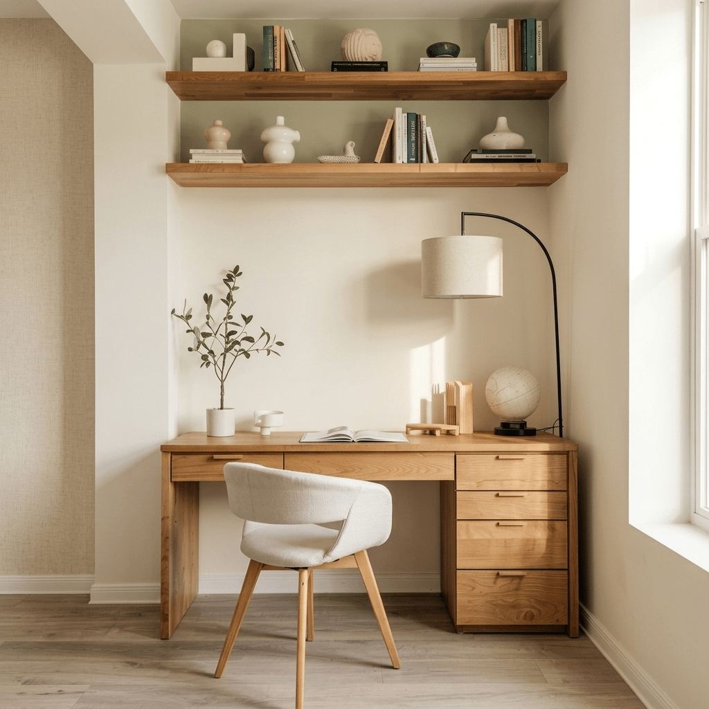 Nordik Tarz Çekmeceli Masif Çam Çalışma Masası - Atelier İstanbul