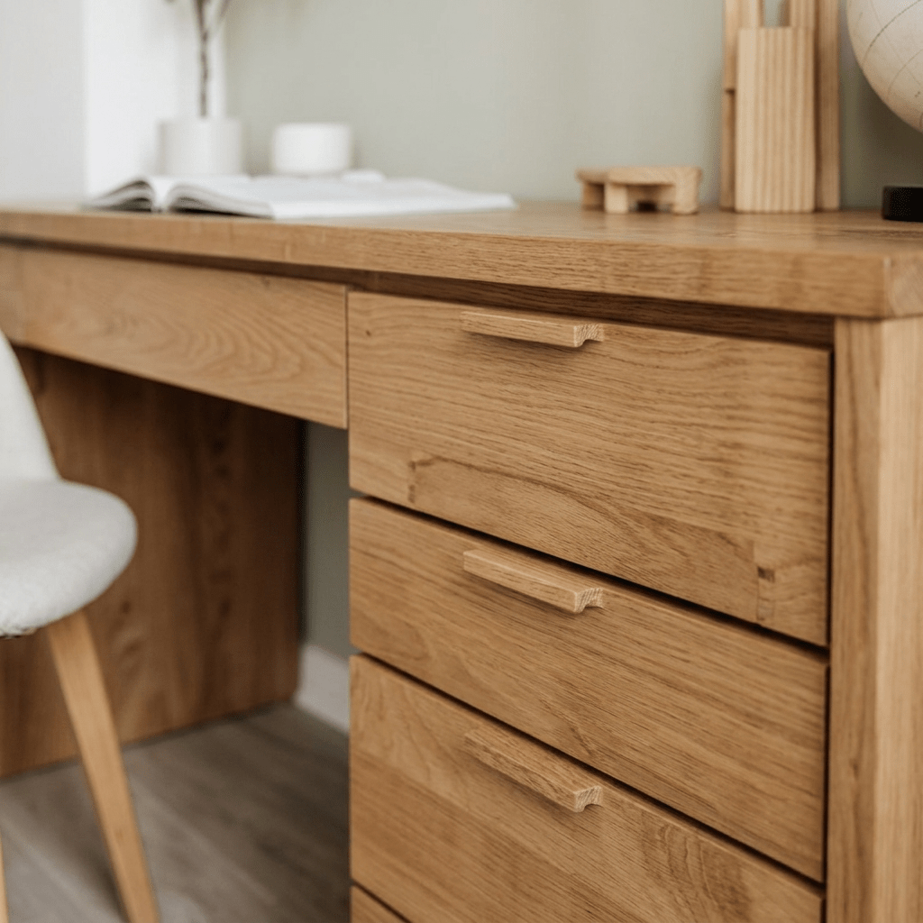 Nordik Tarz Çekmeceli Masif Çam Çalışma Masası - Atelier İstanbul