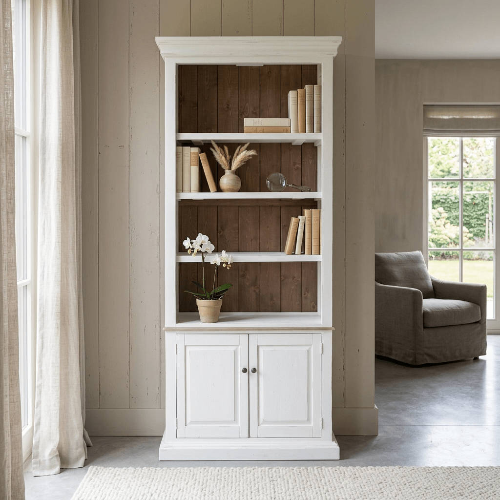 Provence Kapaklı Masif Çam Kitaplık - Atelier İstanbul