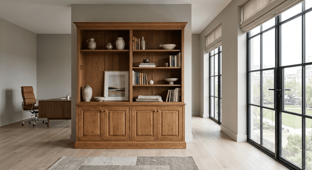 Stockholm Asimetrik Masif Çam Açık Kitaplık - Atelier İstanbul