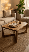 X Ayaklı Rustik Masif Çam Orta Sehpa - Atelier İstanbul